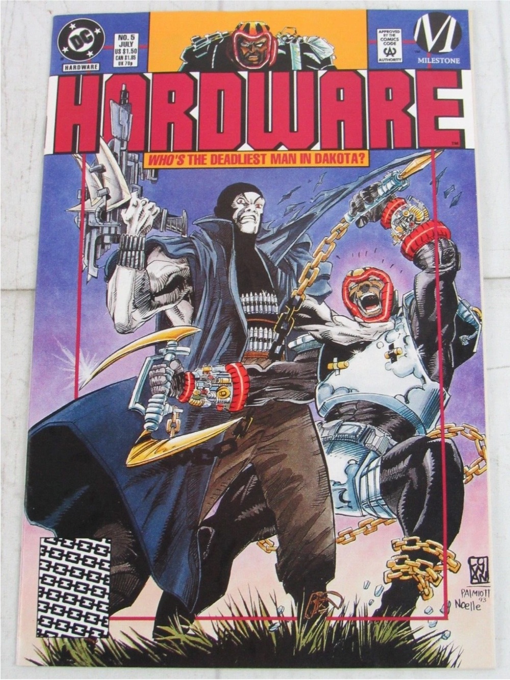 Hardware Comic Book Cover Art - Purple/Red Illustrated Print